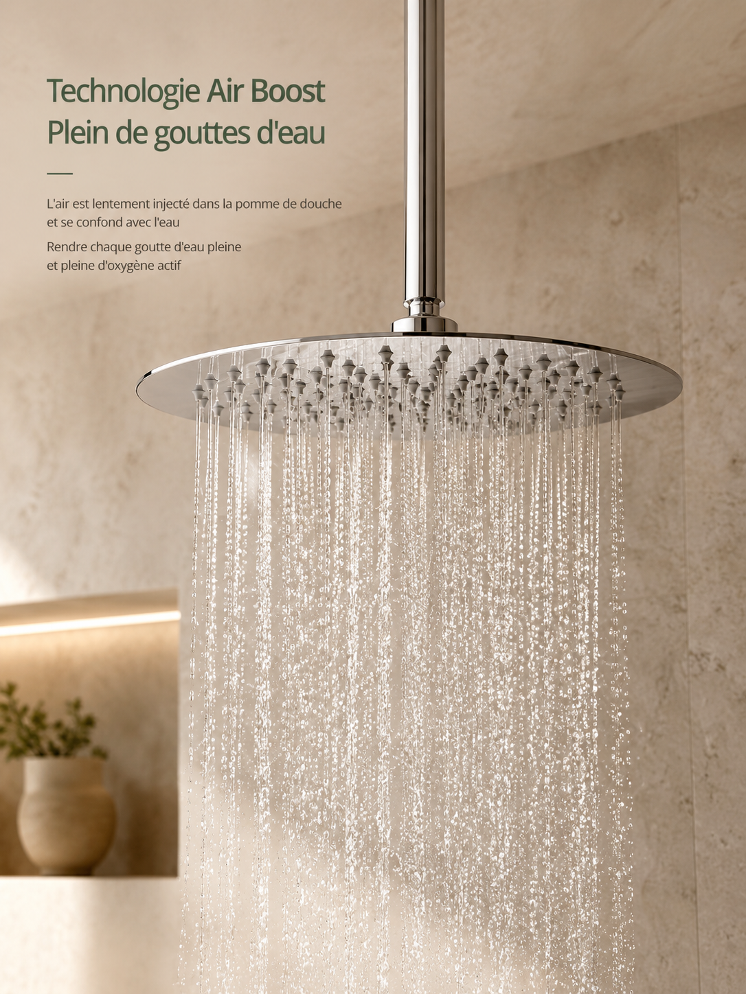 Colonne de douche avec mitigeur chromée Ardion, visuel 4
