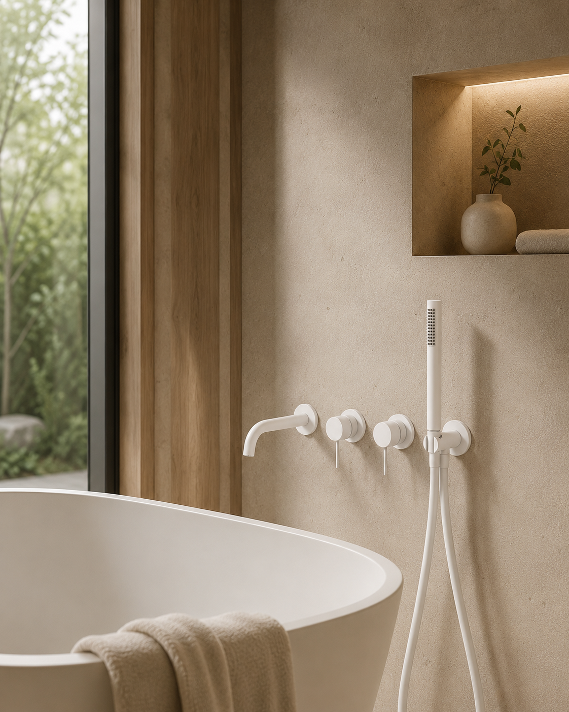 Ensemble bain-douche mural blanc BAÏA