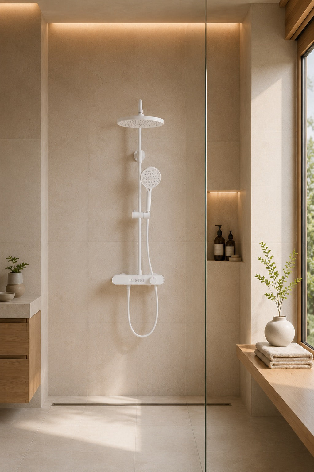 Vallor Colonne de douche blanche