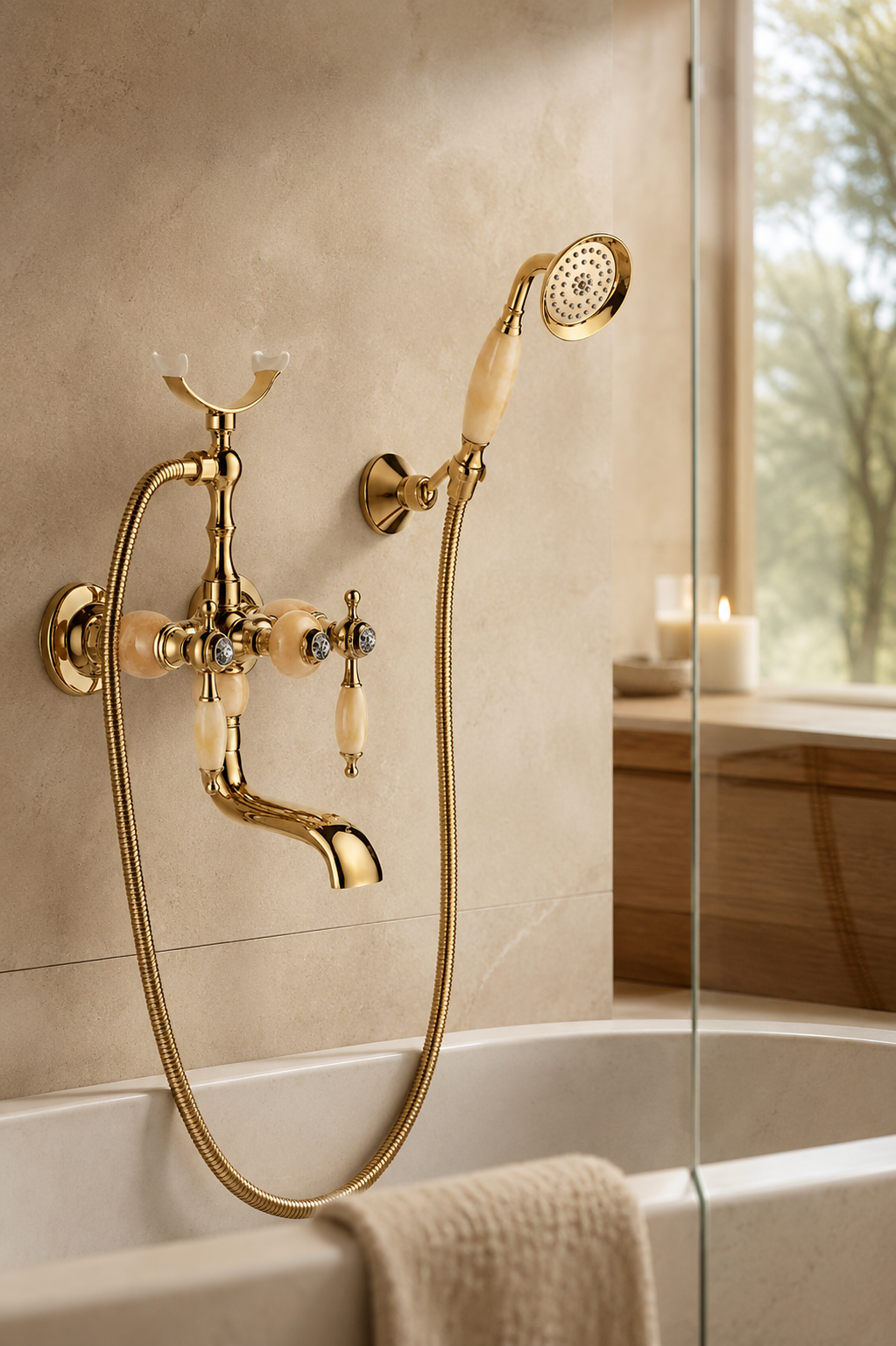 Colonne de douche baignoire avec mitigeur Thyren