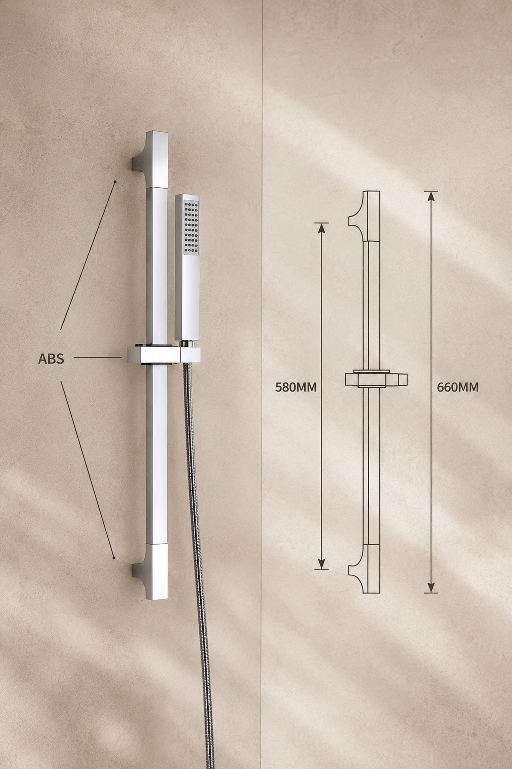 Colonne de douche inox chromée Vrenn