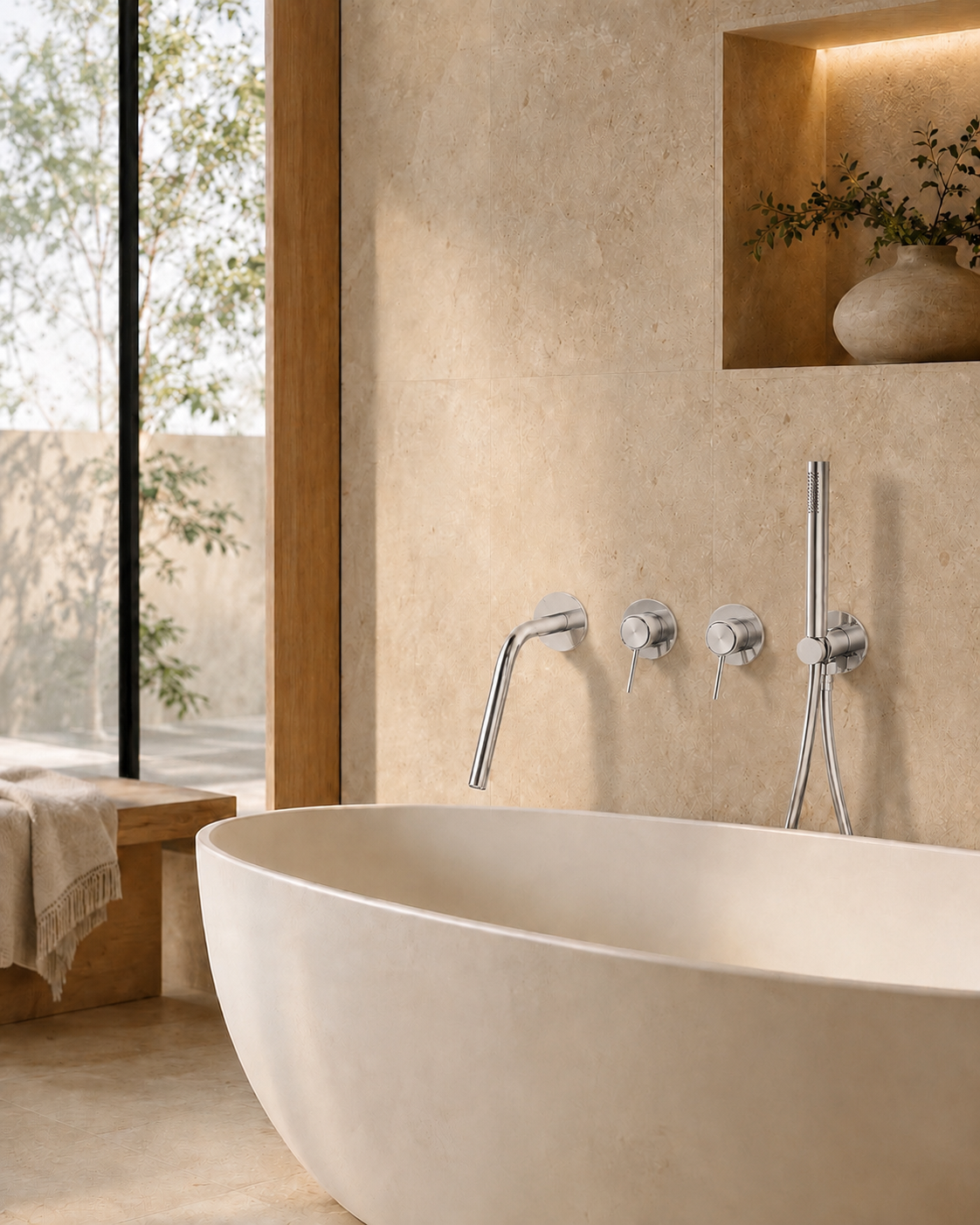 Colonne de douche baignoire chromé LINÉA