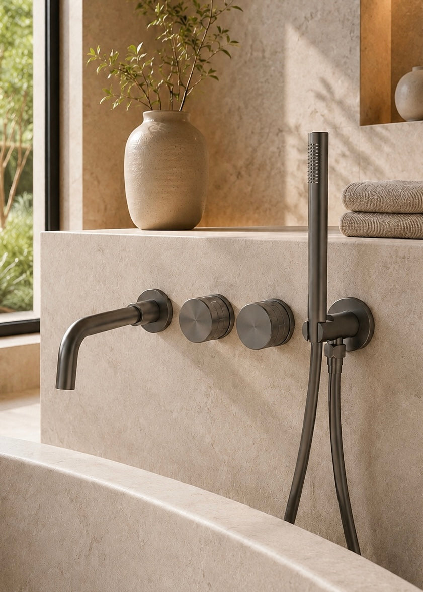 Robinet de baignoire mural gris anthracite ORIA