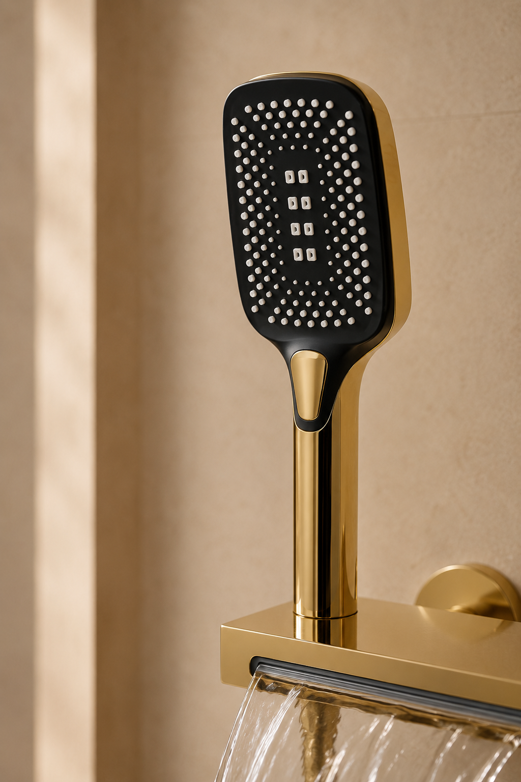 Colonne de douche baignoire dorée Rivo, visuel 3