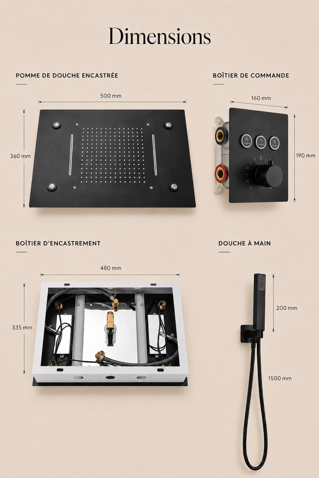 Solis Colonne de douche thermostatique