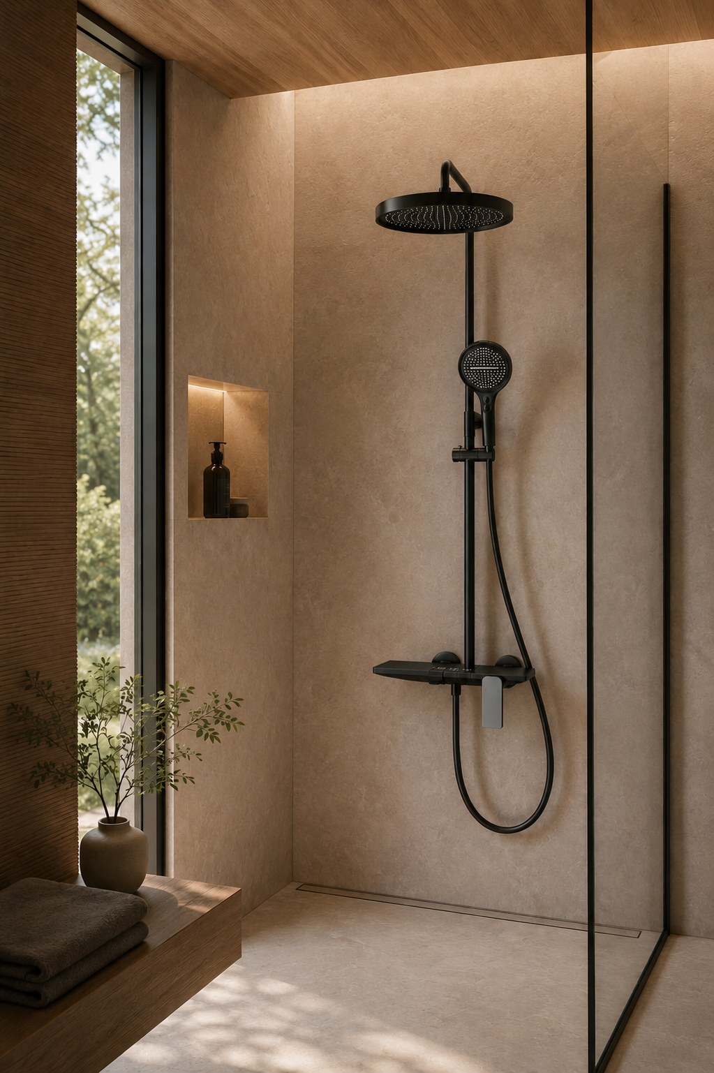 Vallor Colonne de douche noire