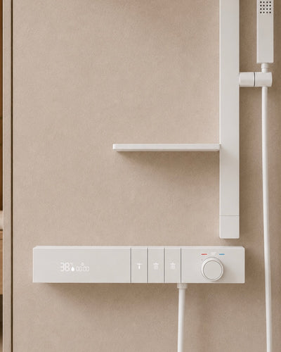 Système de douche thermostatique blanc CÉLESTE, visuel 3