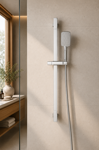 Colonne de douche réglable chrome Span, finition chrome