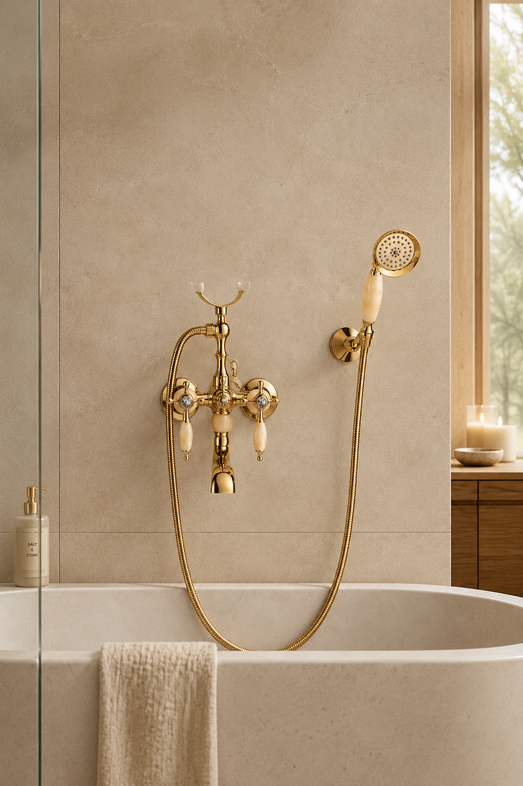 Colonne de douche baignoire avec mitigeur Thyren