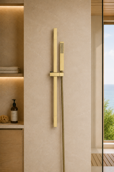 Colonne de douche inox or brossé Vrenn