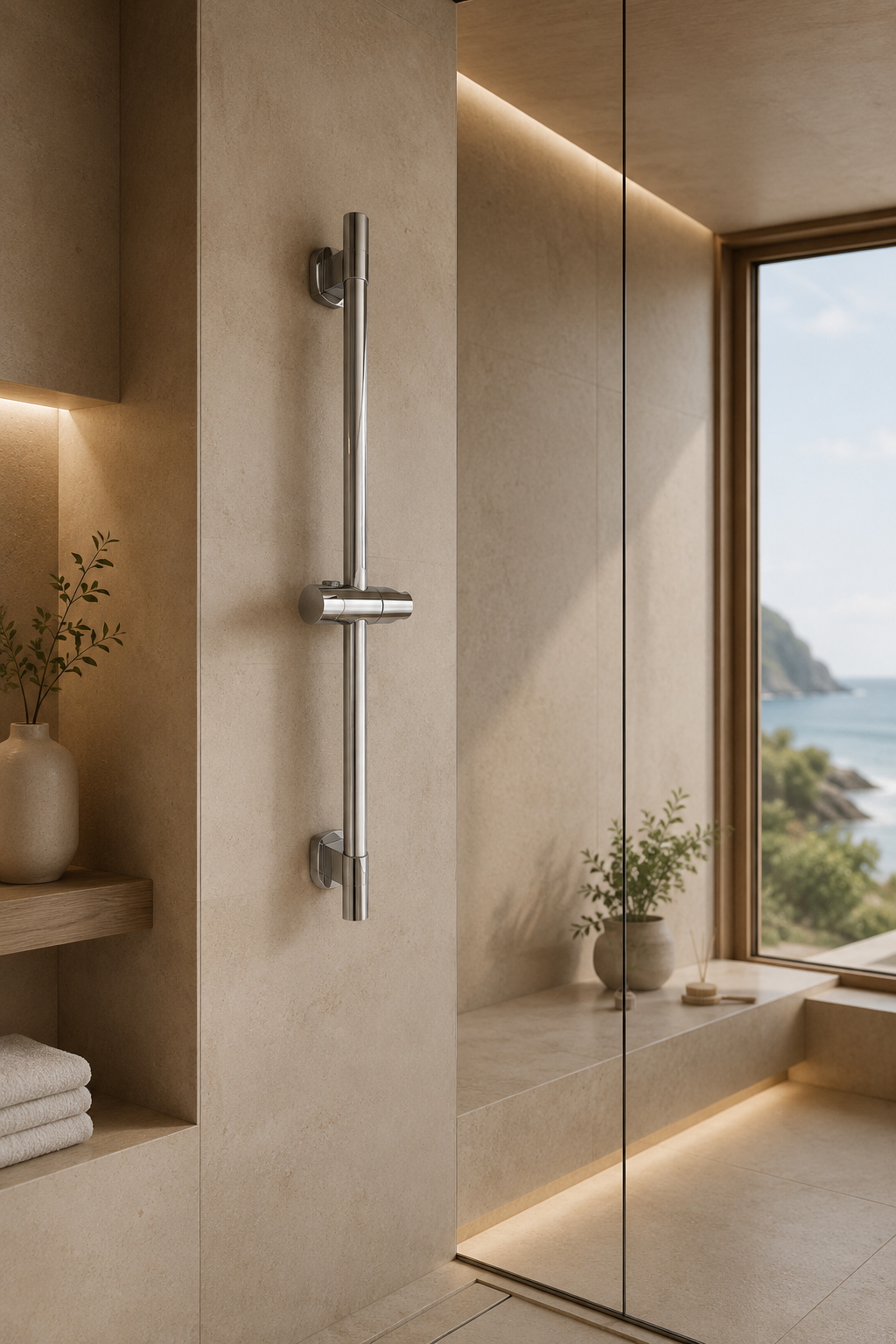 Barre de douche coulissante réglable chrome Span