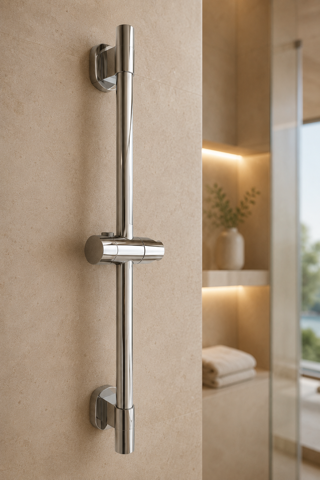 Barre de douche coulissante réglable chrome Span