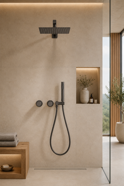 Colonne de douche en laiton gris Latten, visuel 3