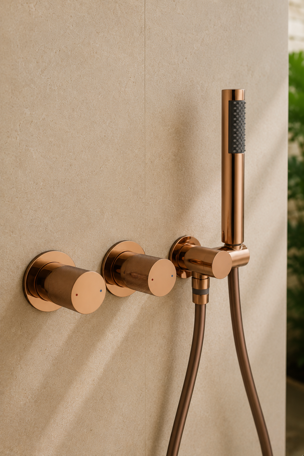 Colonne de douche en laiton or rose Latten, visuel 3