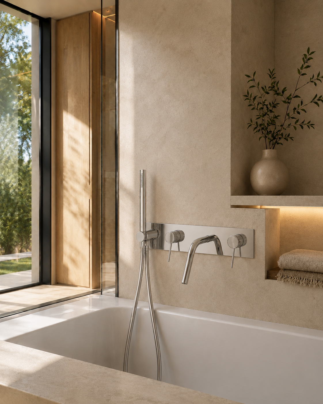 Colonne de douche baignoire chromé LINÉA
