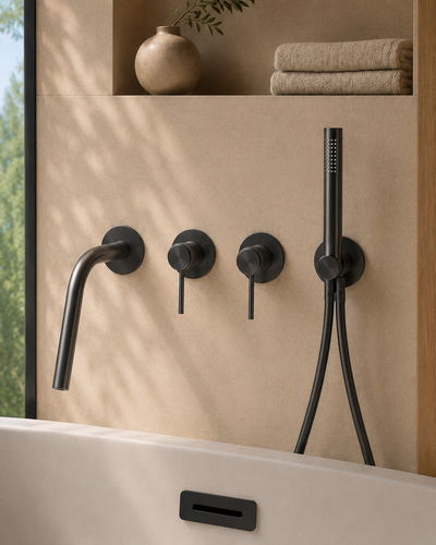 Colonne de douche baignoire gris anthracite LINÉA, visuel 3