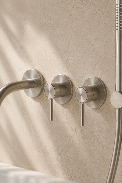 Colonne de douche baignoire nickel brossé LINÉA, visuel 3