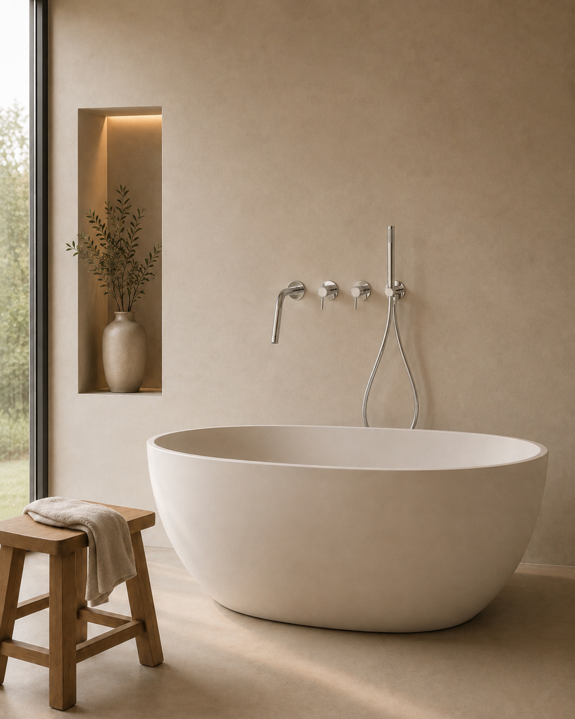 Robinet de baignoire encastré chromé poli RIVA