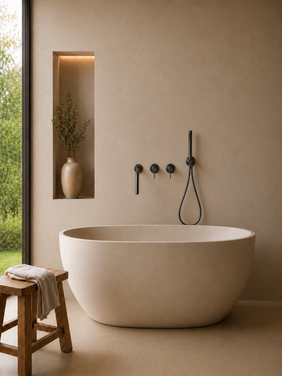 Robinet de baignoire encastré gris anthracite RIVA, visuel 2