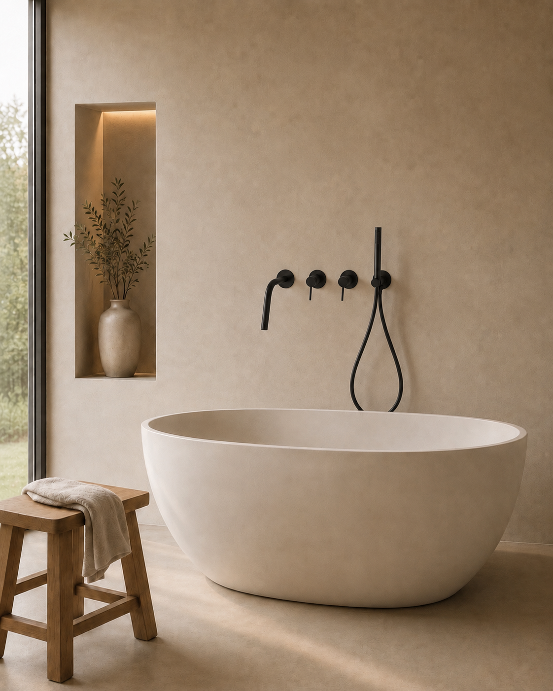 Robinet de baignoire encastré noir mat RIVA