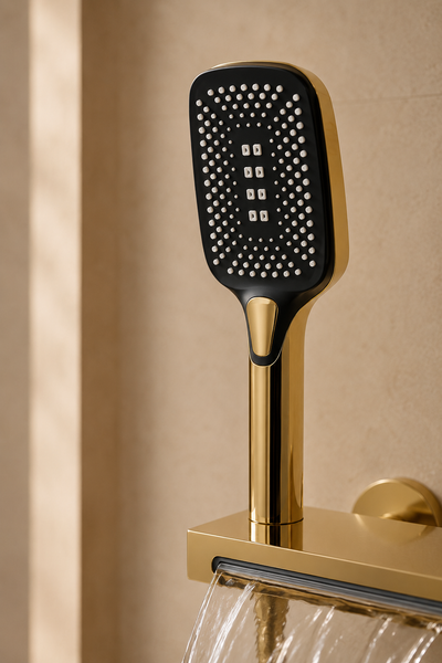 Colonne de douche baignoire dorée Rivo, visuel 3
