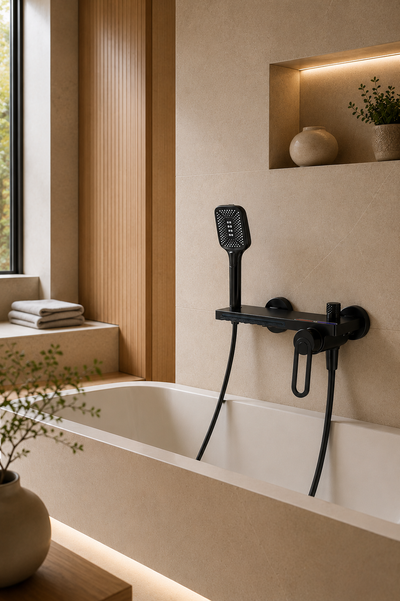 Colonne de douche baignoire grise Rivo