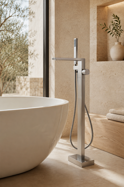 Robinet de baignoire sur pied chromé STÈLE