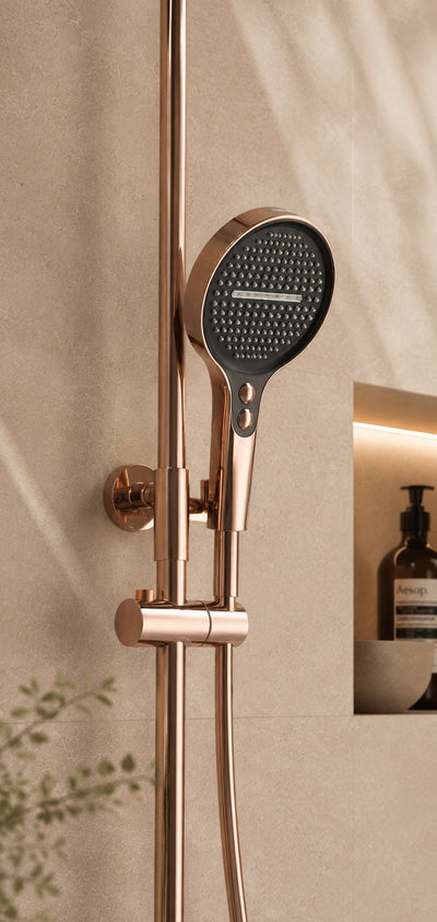 Vallor Colonne de douche or rose brossé