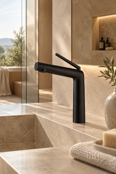 Robinet de lavabo noir mat OSLÉA