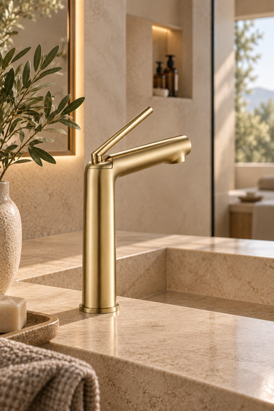 Robinet de lavabo or brossé OSLÉA, visuel 4